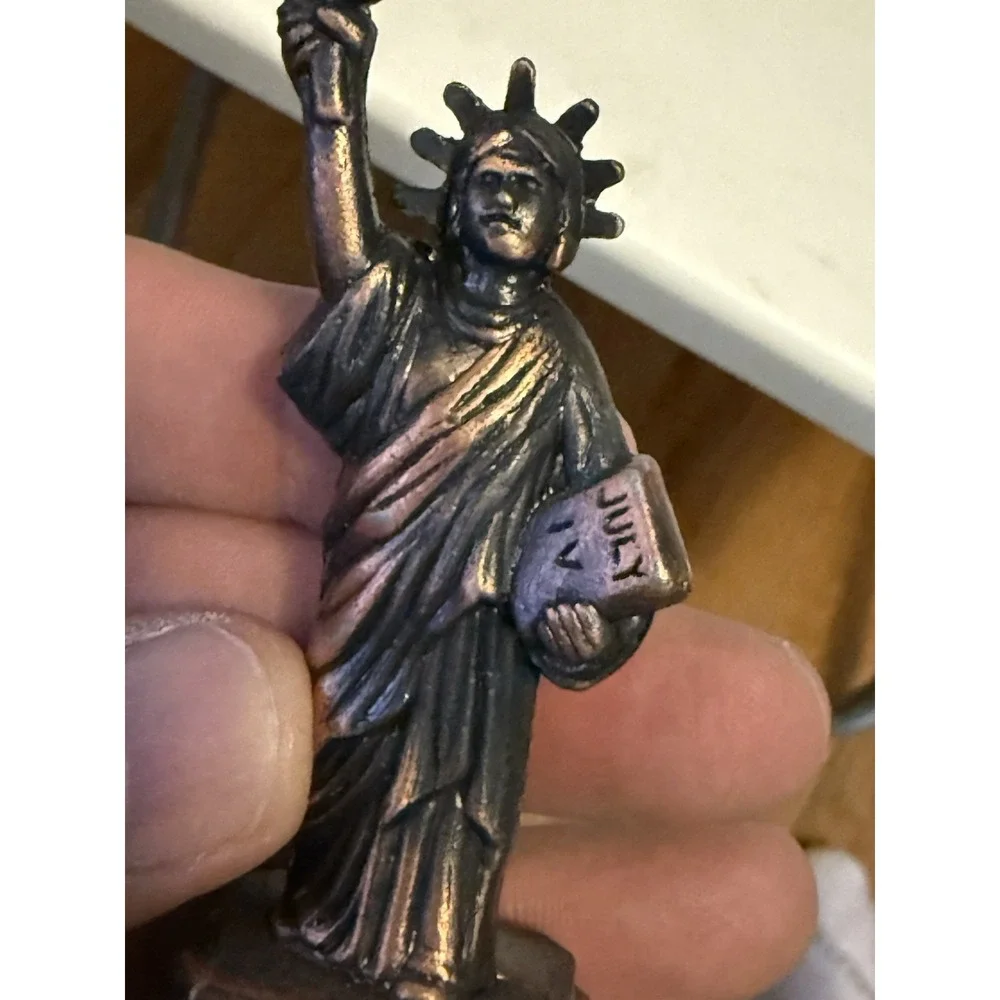 Vintage Die Cast  Miniature Bronze Pencil Sharpener- Statue of Liberty